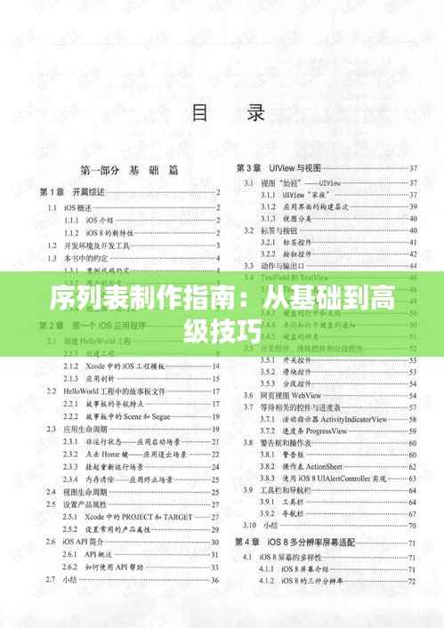 序列表制作指南：从基础到高级技巧