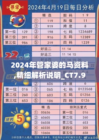 2024年管家婆的马资料,精细解析说明_CT7.914