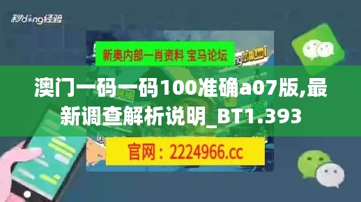 澳门一码一码100准确a07版,最新调查解析说明_BT1.393