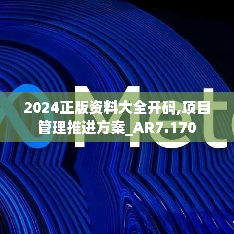 2024正版资料大全开码,项目管理推进方案_AR7.170