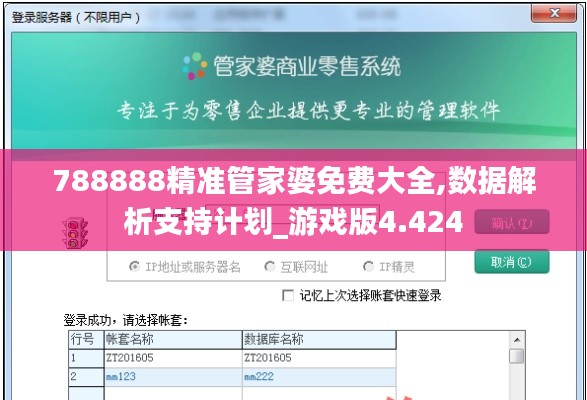 788888精准管家婆免费大全,数据解析支持计划_游戏版4.424