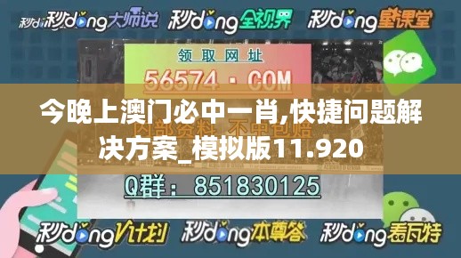 今晚上澳门必中一肖,快捷问题解决方案_模拟版11.920