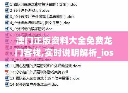 澳门正版资料大全免费龙门客栈,实时说明解析_ios5.816