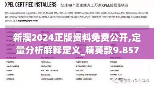 新澳2024正版资料免费公开,定量分析解释定义_精英款9.857