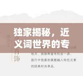 独家揭秘，近义词世界的专属探索