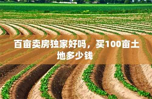 百亩卖房独家好吗，买100亩土地多少钱 